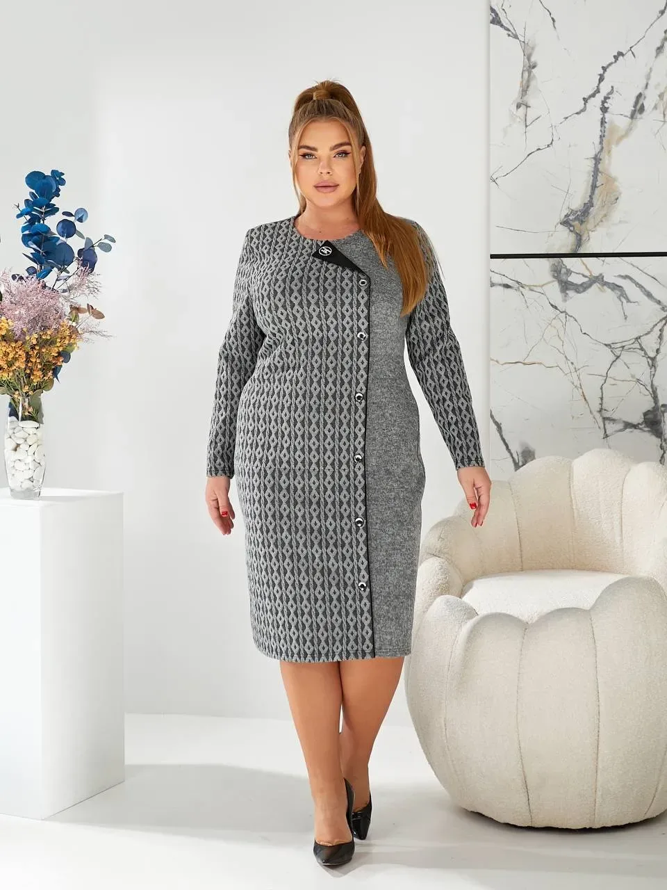 Теплое элегантное платье