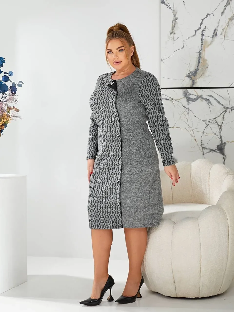 Теплое элегантное платье