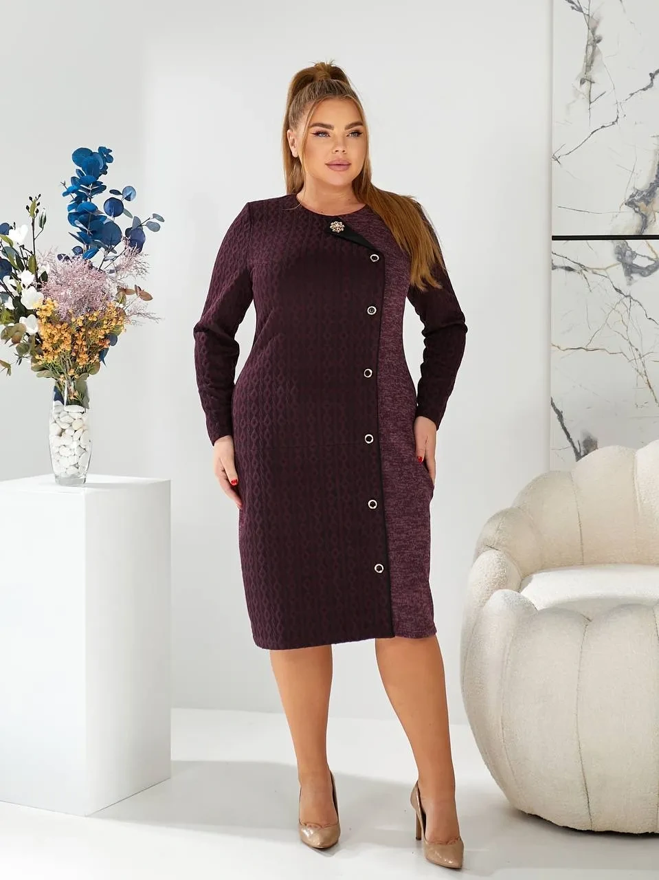 Теплое элегантное платье